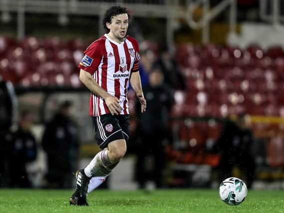 Derry City's Barry McNamee fired home the opener against St Patrick's Athletic.