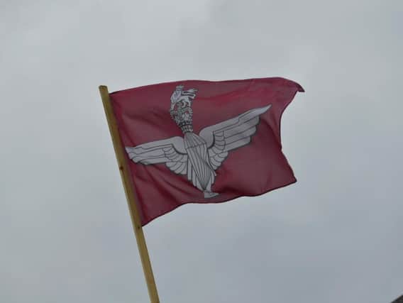 A British Parachute Regiment flag.