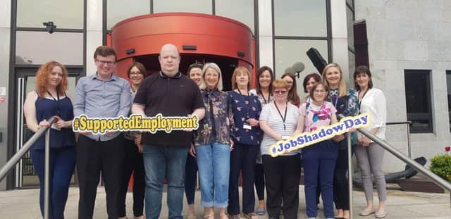 Local participants of the Job Shadow Day with representatives from Derry City & Strabane District Council at the city headquarters on Strand Road.