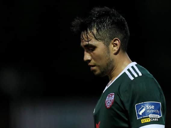 Derry City midfielder, Gerardo Bruna reckons the pressure is on the Candy Stripes to deliver three points from the north west derby.