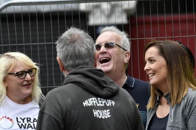 Richard Moore, who took part in the final leg of the walk and called for a return to the spirit of compromise that yielded the Good Friday Agreement.