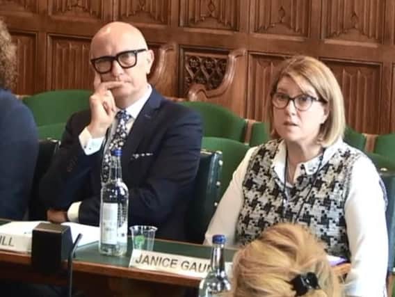 Janice Gault,Chief Executive of the NI Hotels Federation, addressing the Northern Ireland Affairs Committee.