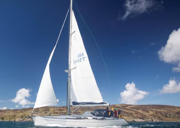 SAILING NORTH . . . The Coriolis, an impressive yacht which will carry passengers from the River Foyle to Rathlin Island, the North Coast or all the way to the Scottish Islands.
