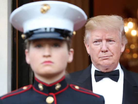 President of the United States of America, Donald Trump, pictured at a banquet he hosted at the residence of the U.S. Ambassador to the U.K. on Tuesday. (Photo: Getty Images)