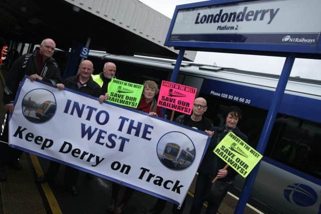Local rail campaigners from Into The West- pictured here in 2014 - will be present at the Gathering.