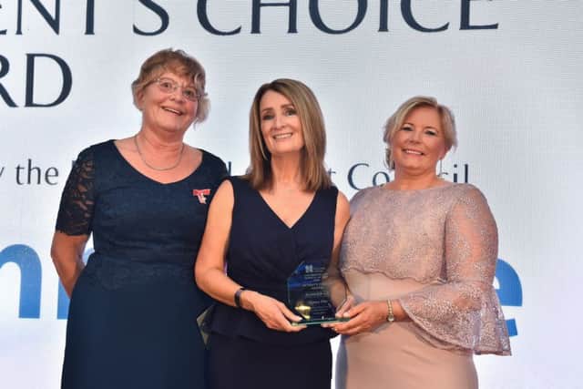 Christine Collins, Patient Client Council, Donna Pike, Runner-up of the Patients Choice Award and Pat Cullen, Director of the RCN in Northern Ireland