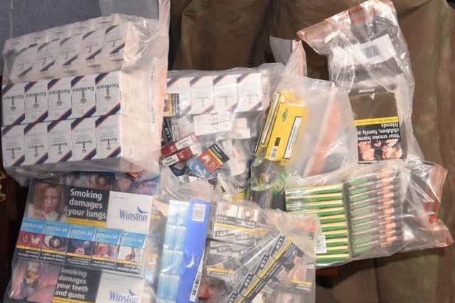 A quantity of illicit cigarettes and tobacco seized during the major search operation in Derry.