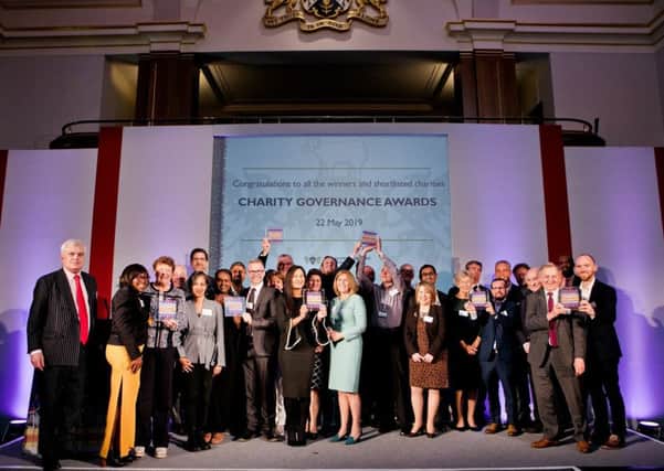 Derry Well Woman, General Manager Susan Gibson, third from Left, at the recent Charity Governance Awards 2019, Awards ceremony in London, where they won an Improving Impact award. (Photo Kate Darkins Photography)
