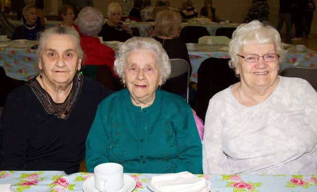 Bridget, Mary Anne and Bridie pictured at The Mayor's Tea Dance in Creggan