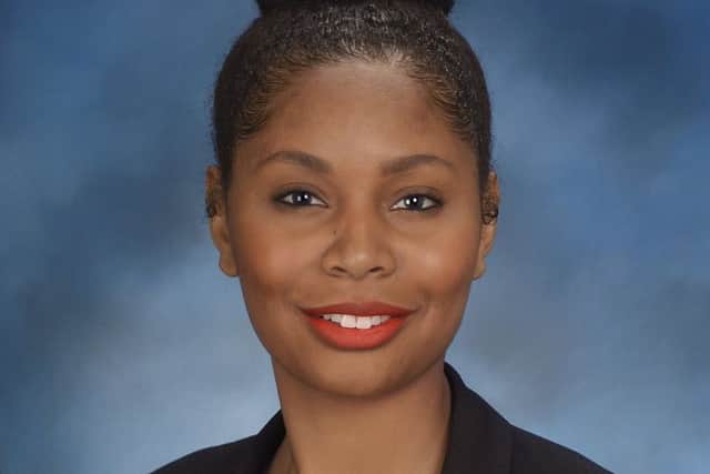 Dr. Chantel Perry, eid R4945, USAA employee.