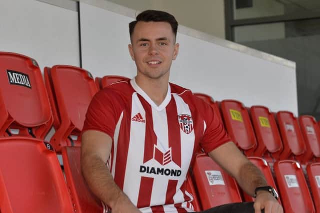 Kerr pictured in January when he joined Derry City on loan from Brighton.