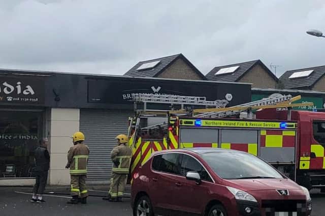 The scene of the incident on Monday evening.