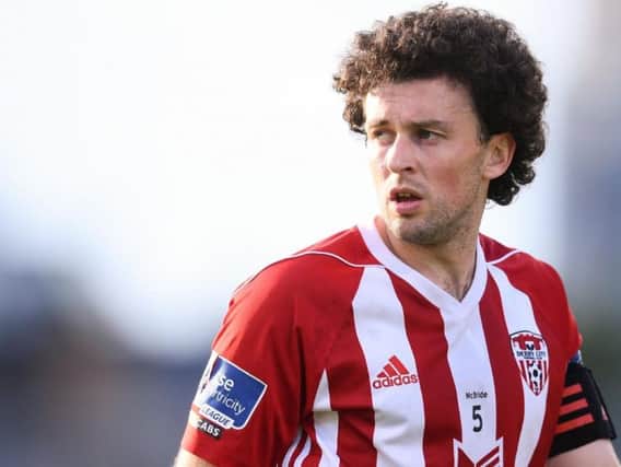 Derry City's Barry McNamee missed a great chance at Bohemians on Monday night.
