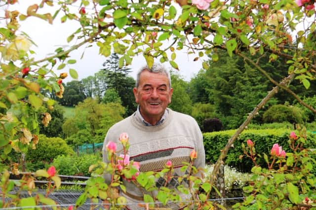A HAPPY MAN... Andy Donnell has been working in the gardens of Dunmore House for 65 years.