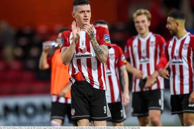 Derry striker, David Parkhouse netted his ninth goal of the season against Dundalk on Friday night.