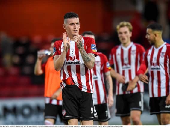 Derry striker, David Parkhouse netted his ninth goal of the season against Dundalk on Friday night.