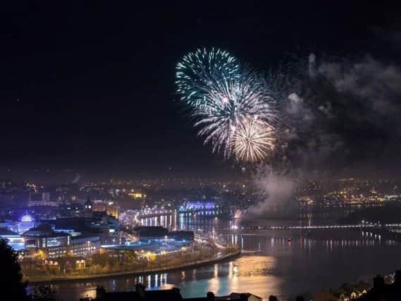 Hallowe'en celebrations in Derry are always topped off with an amazing fireworks display over the River Foyle.