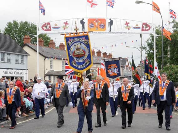 Gilford District LOL No 13 pictured at the Twelfth parade in Donaghcloney in 2018.
