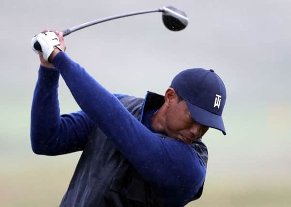 USA's Tiger Woods on the practice green at Portrush. Niall Carson/PA Wire. TheOpen.com.