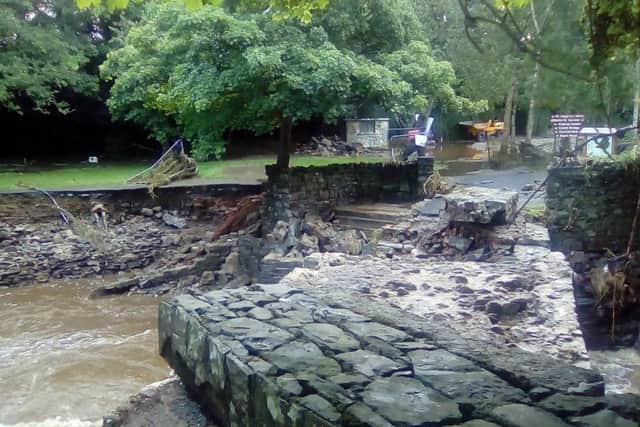 Swan Park in Buncrana was badly damaged by flood waters.