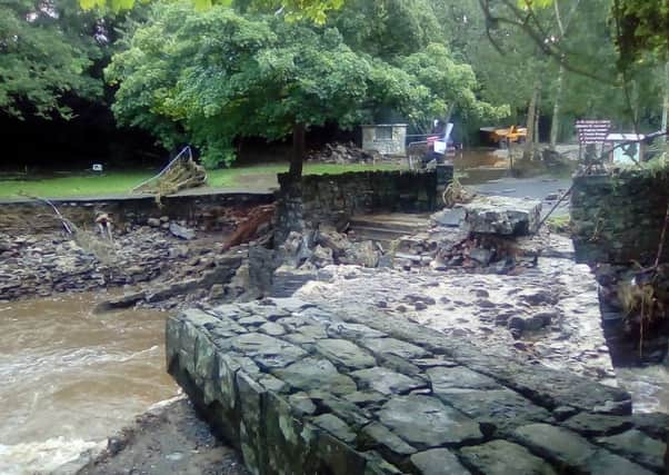 Swan Park in Buncrana was badly damaged by flood waters.