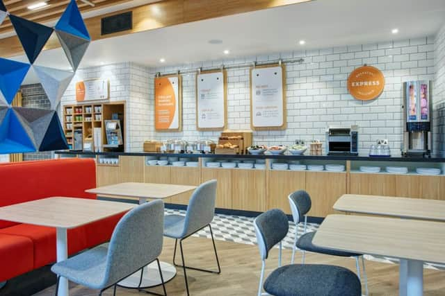 The breakfast area in the new hotel.