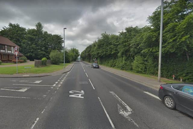 The daily lane closure on Buncrana Road begins at Templegrove. (Google Earth)