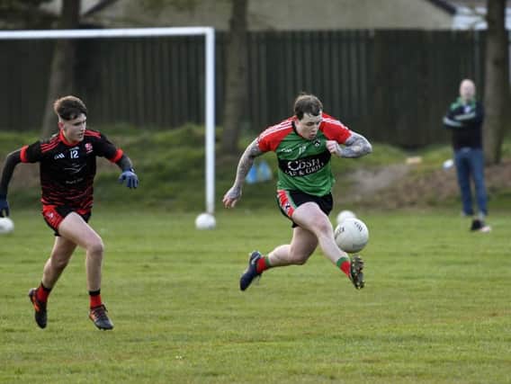 Eoghan Quigg will be one of the Doire Trasna danger men as the Pearses travel to Slaughtmanus in a crucial promotion clash.