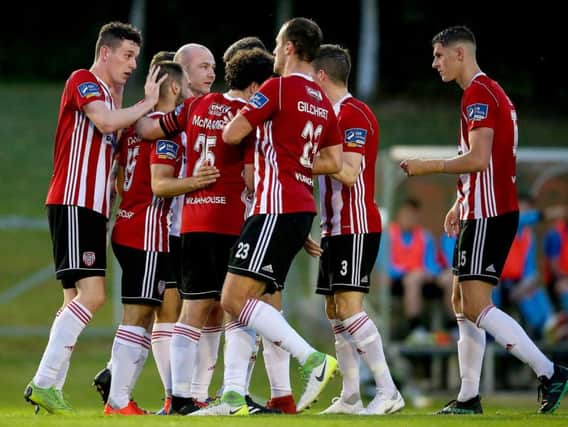 Conor Davis scores against his former club