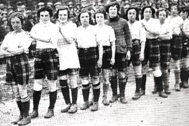 The famous Rutherglen Ladies side pictured before the game at Bonds Field Park in Derrys Waterside in 1927.