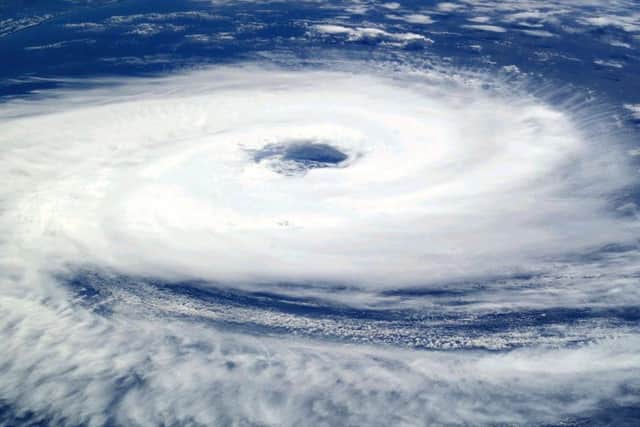 The remnants of Hurricane Dorian and Storm Gabriel will arrive in Northern Ireland later this week. (File image of storm from space)