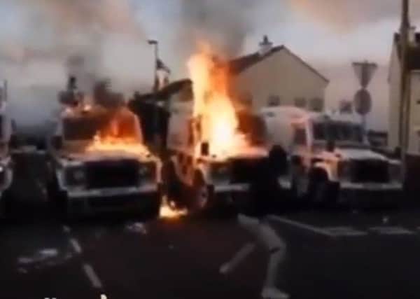 The scene in Creggan last night as captured on videos uploaded to Youtube.