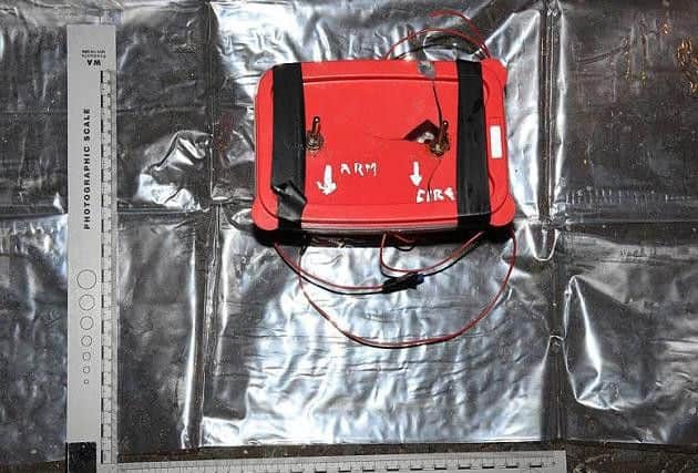 The bomb discovered in Creggan on Monday.