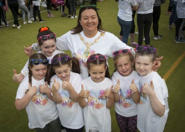 Mayor Michaela Boyle, pictured with some of the young participants. Photos: Jim McCafferty Photography.
