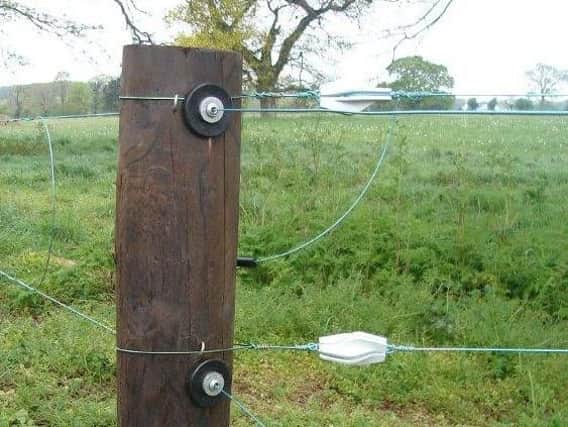 Electric fence stolen. Stock image.