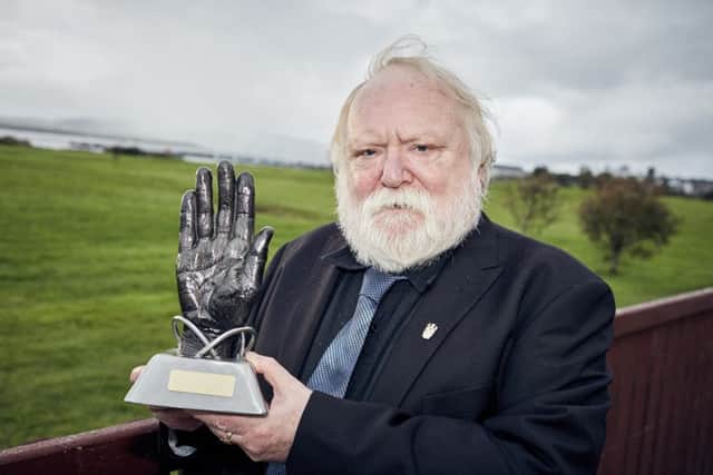 Frank McGuinness receiving the Tip O'Neill Irish Diaspora Award.