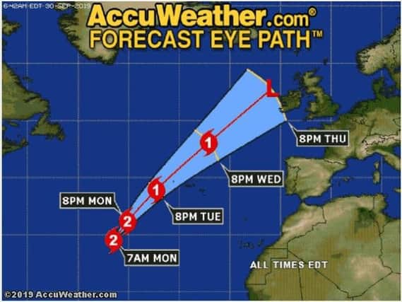 The track Hurricane Lorenzo is expected to take over the coming days. (Photo: AccuWeather)