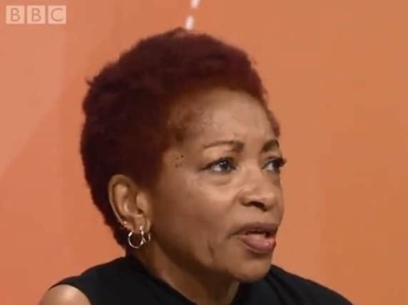 U.S./British playwright, Bonnie Greer on B.B.C. Question Time on Thursday evening.