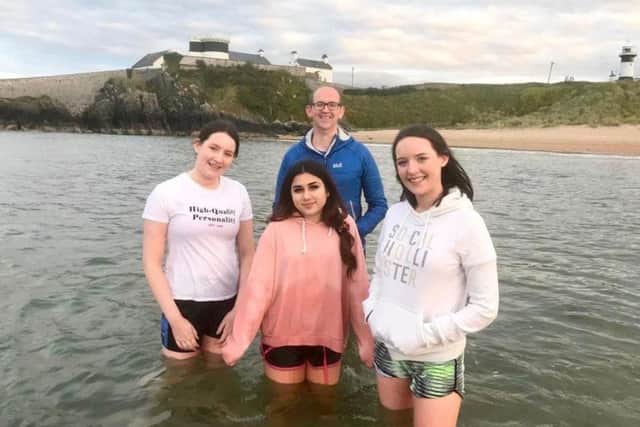 Brian pictured with Amber (centre) and daughters Niamh and Aoife.