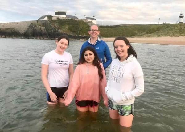 Brian pictured with Amber (centre) and daughters Niamh and Aoife.