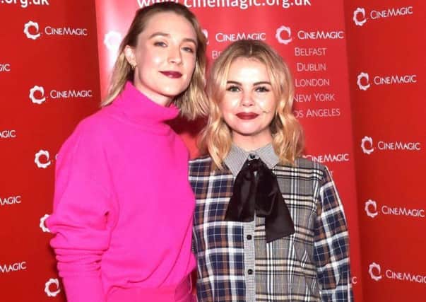 Saoirse Ronan and Saoirse Monica Jackson pictured in Belfast recently.