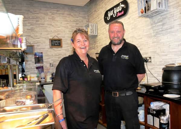Karen and Andre Johnston, proprietors of Yayas Shack café in the Gasyard Centre,