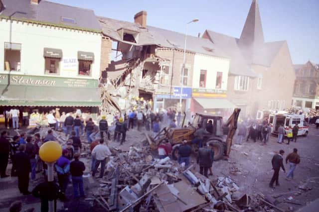 The devastation caused by the Shankill bomb.