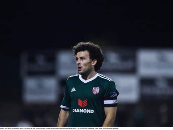 Derry City skipper, Barry McNamee gave the visitors a 2-1 lead with an excellent strike in the first half.
