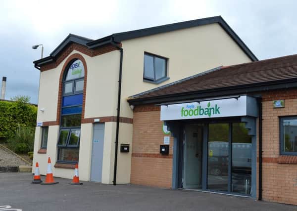 The exterior of the Foyle Foodbank in Springtown Industrial Estate, Derry.  DER2619GS-056
