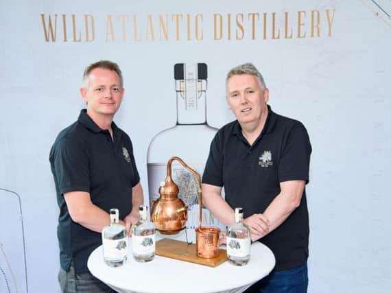 Brian Ash and Jim Nash, directors of the Wild Atlantic Distillery. Photo Clive Wasson.