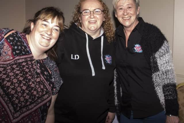 From left are Youth Support Worker Cathy Malcom, Louise Doherty Volunteer Youth Support Worker & Ann Gormley YouthLed Project Administrator