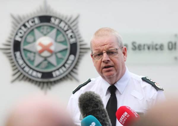 PSNI Chief Constable Simon Byrne speaking at a recent press conference at Strand Road Police Station, Derry. (PressEye)