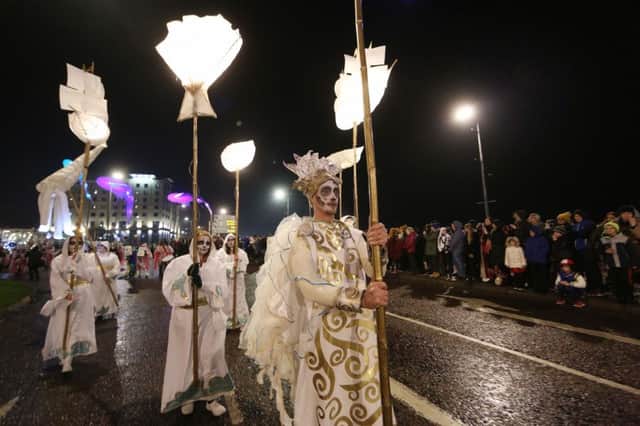 Derry's Halloween Street Carnival Parade last year. (Photo by Lorcan Doherty)