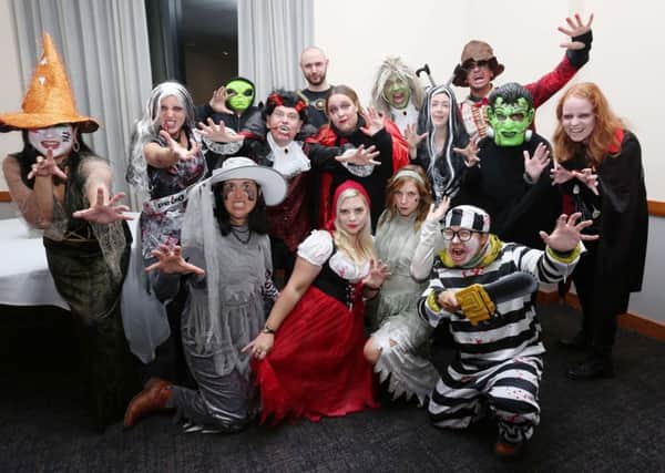 International travel writers, bloggers and Instagrammers enjoying the Halloween celebrations in Derry.